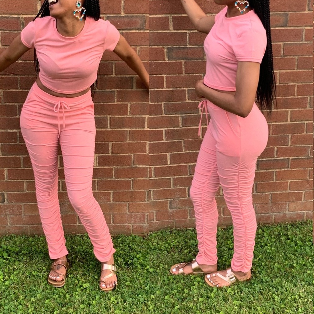 2 piece stack pants outfit